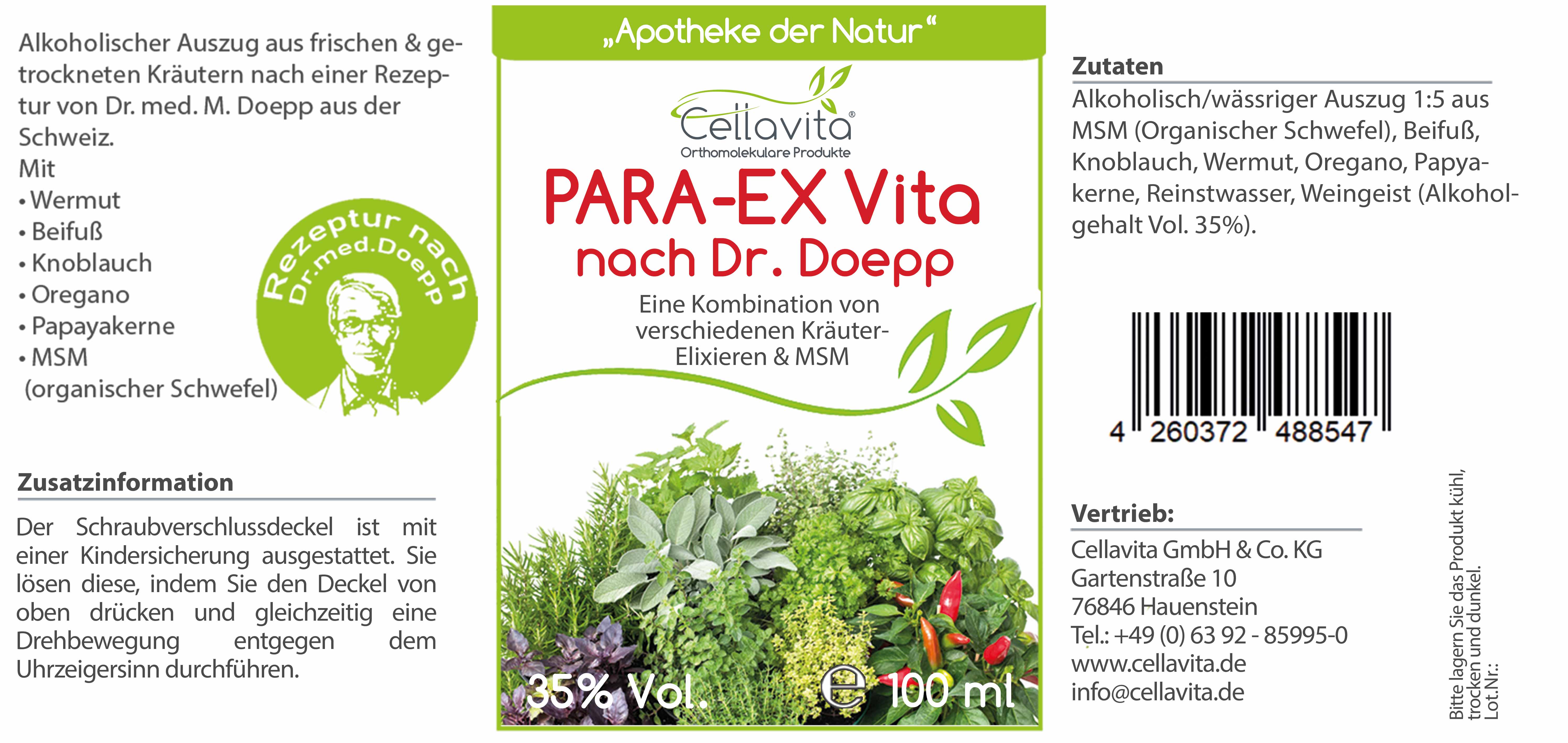 PARA-EX Vita Tinktur - Rezeptur nach Dr. med. M. Doepp 100ml