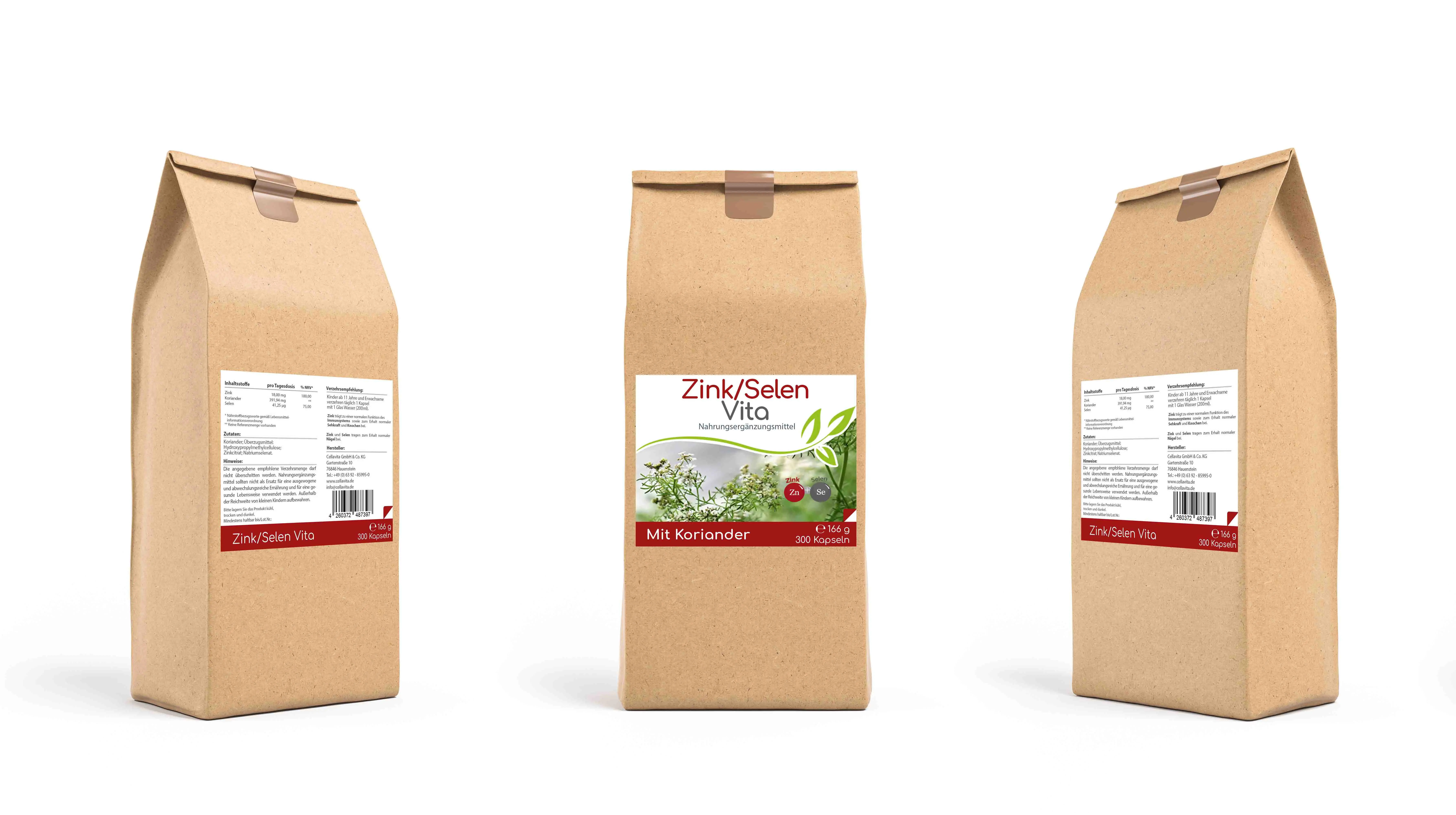 Zink-Selen & Koriander Vita Kapseln