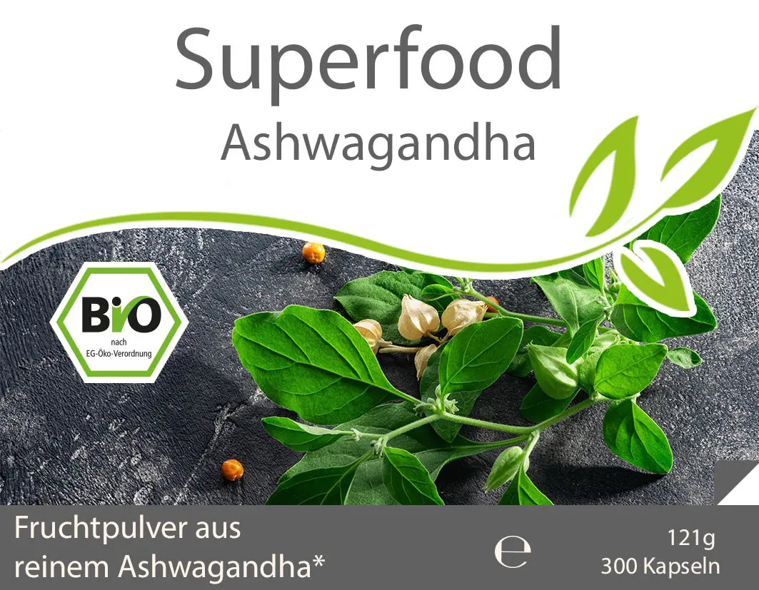 Superfood Ashwagandha bio Kapseln