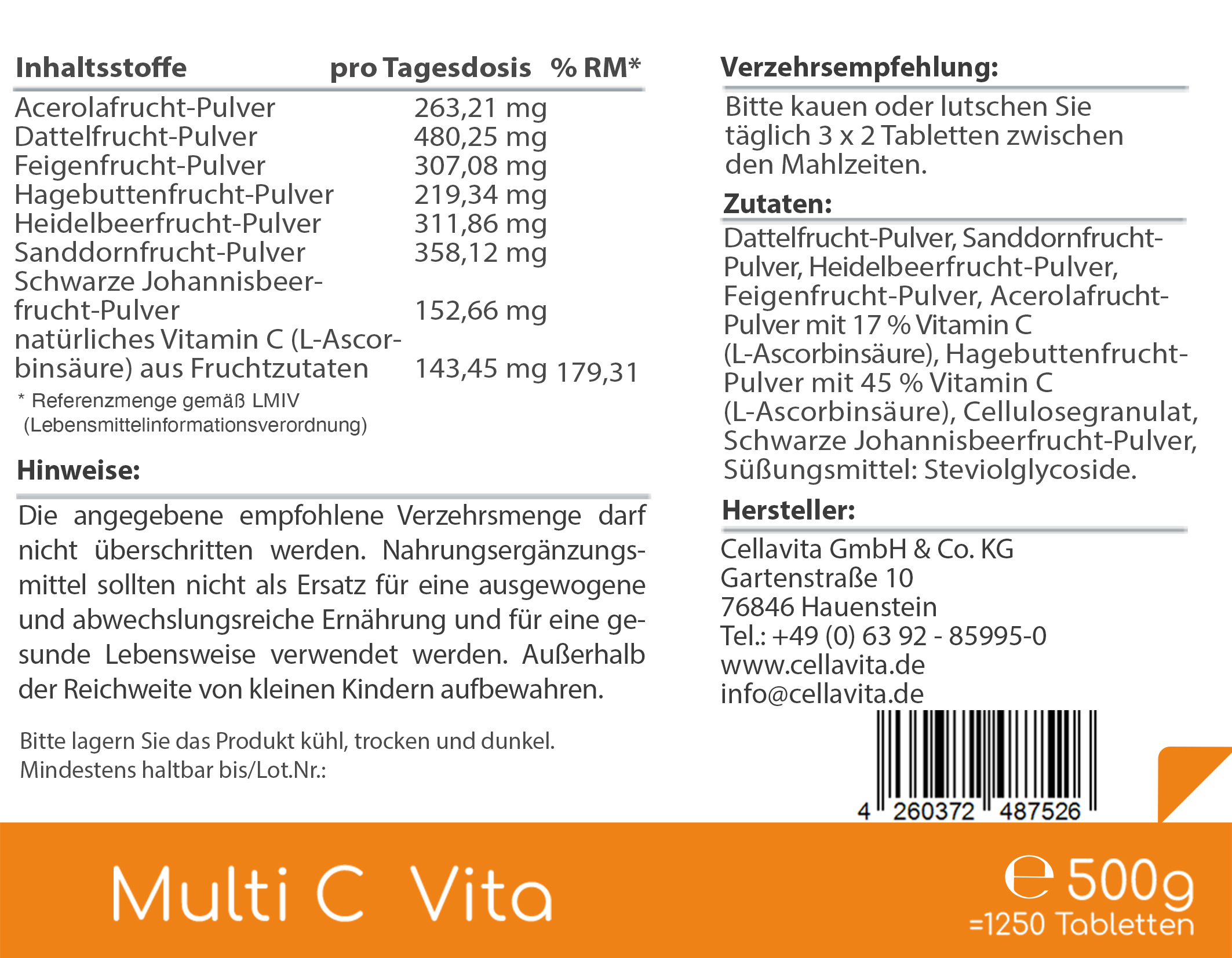 Multi C Vita Tabletten 