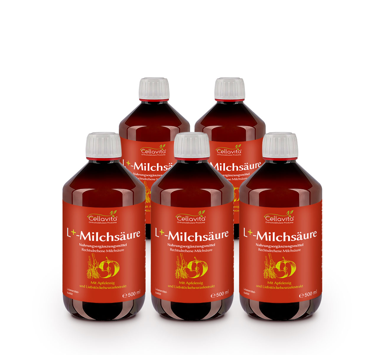L(+)-MilchsäureVita Vorteilspaket 5 x 500 ml