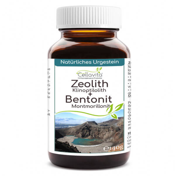 Premium Zeolith + Bentonit 140g Pulver im Glas