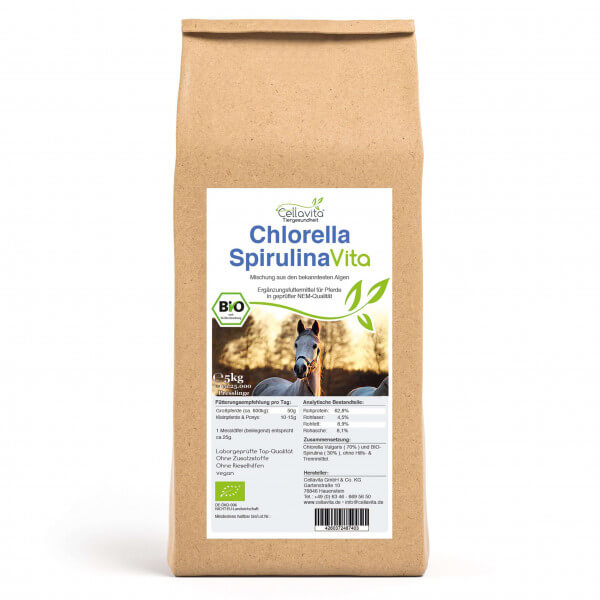 Bio-Chlorella-Spirulina für Pferde 5kg Vorratsbeutel