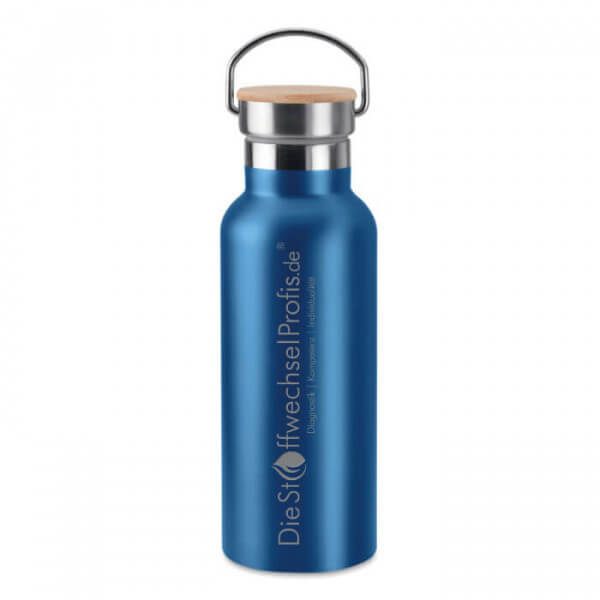 Hochenergie-Getränkeflasche blau 500ml by DieStoffwechselProfis® mit 90.10.® Quanten-Technologie