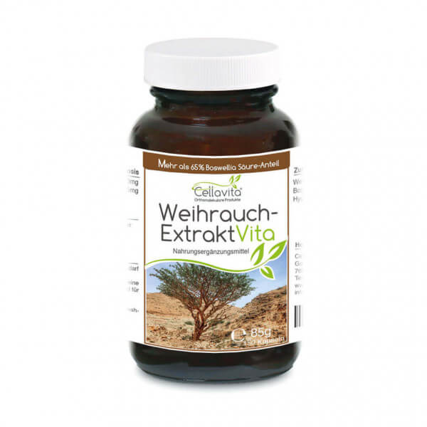 Weihrauch-Extrakt Vita | 150 Kapseln im Glas (&gt;65% Boswellia-Säuren-Anteil)