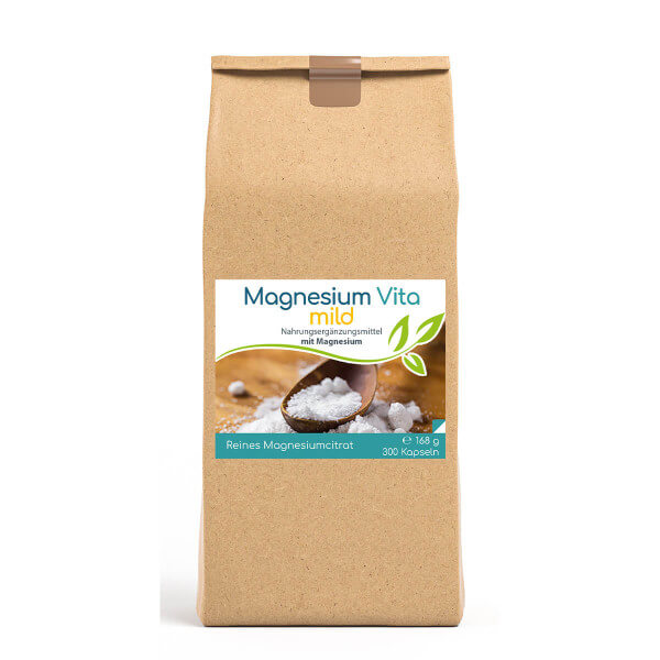 Magnesiumcitrat Vita 'mild' | 300 Kapseln im Beutel