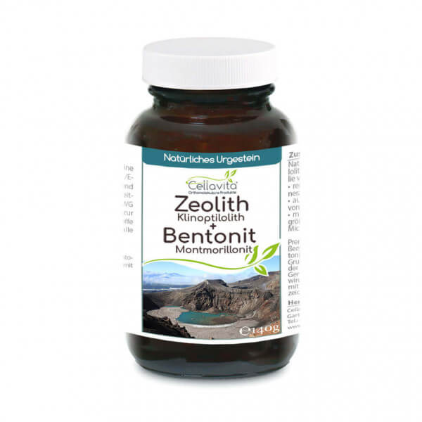 Premium Zeolith + Bentonit 140g Pulver im Glas