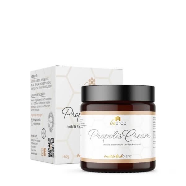 Propolis Salbe - hochdosierte Propolis Creme mit Bienenwachs & Traubenkernöl 60g