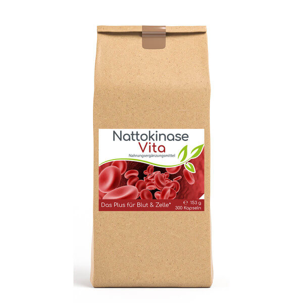 Nattokinase Vita (Das Plus für Blut & Zelle) 300 Kapseln Vorratsbeutel
