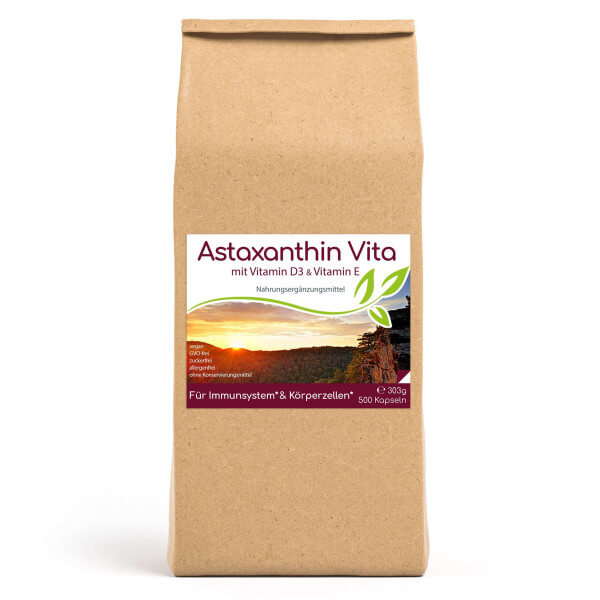 Astaxanthin Vita 500 Kapseln Vorratsbeutel