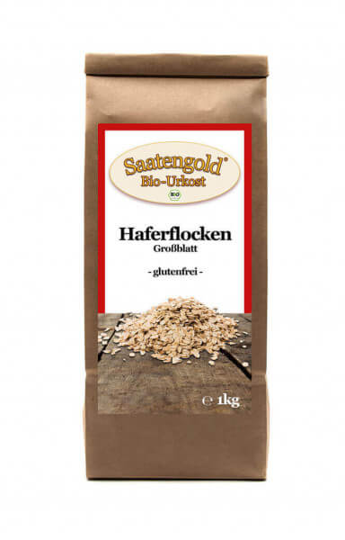 Bio-Haferflocken glutenfrei Großblatt 500g