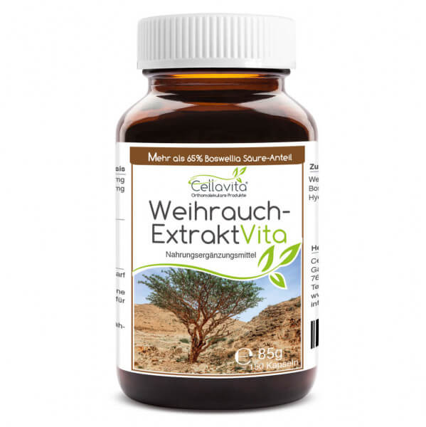 Weihrauch-Extrakt Vita | 150 Kapseln im Glas (>65% Boswellia-Säuren-Anteil)