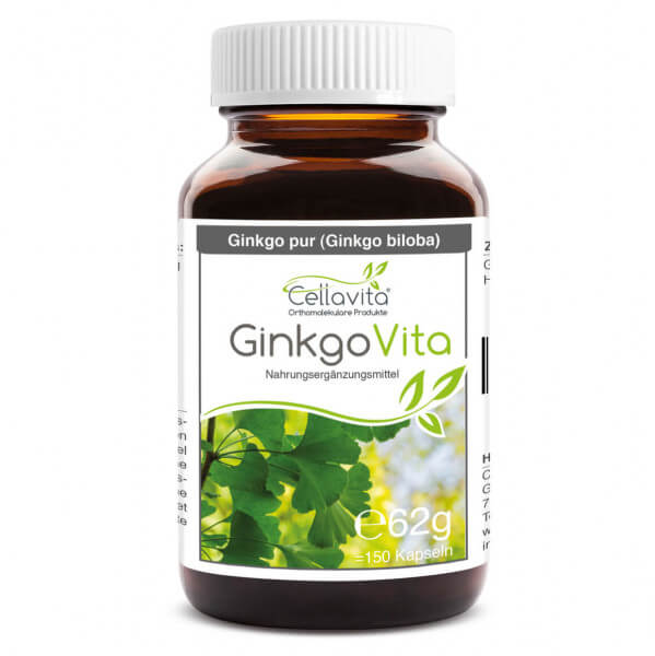 Ginkgo (Ginkgo biloba) 150 Kapseln im Glas
