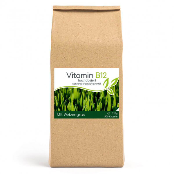 Vitamin B12 hochdosiert 500 Kapseln Vorratsbeutel