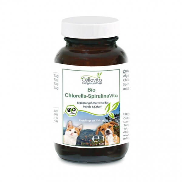 Bio Chlorella - Spirulina - 100g für Hunde & Katze
