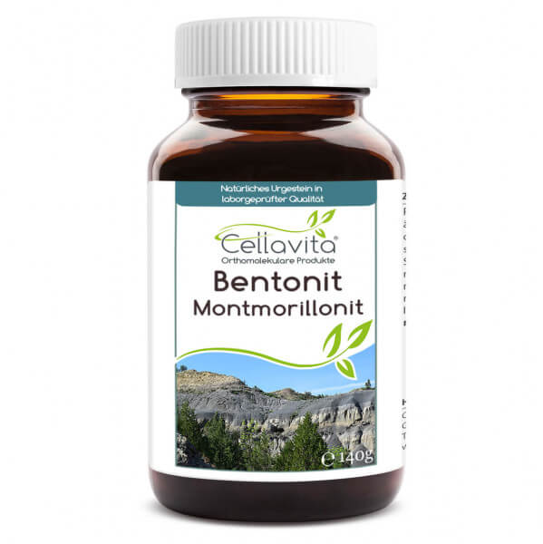 Premium Bentonit Montmorillonit 140g Pulver im Glas
