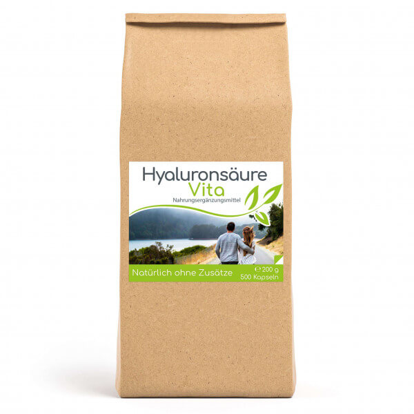 Hyaluronsäure Vita 500 Kapseln (Vegan) im Vorratsbeutel