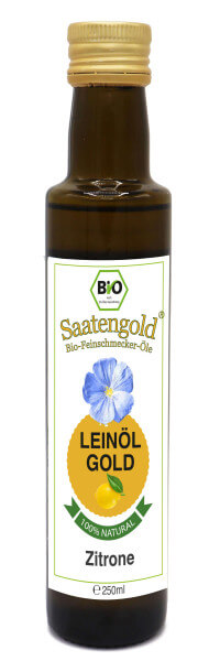 Saatengold-Bio-Feinschmecker-Öle "Leinöl Zitrone" 250ml