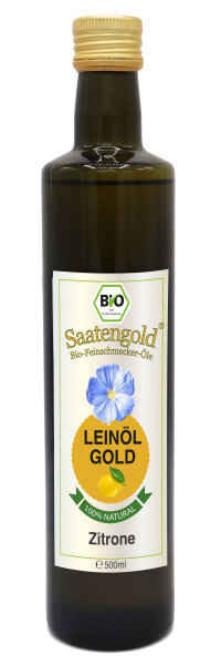 Saatengold-Bio-Feinschmecker-Öle "Leinöl Zitrone" 500ml