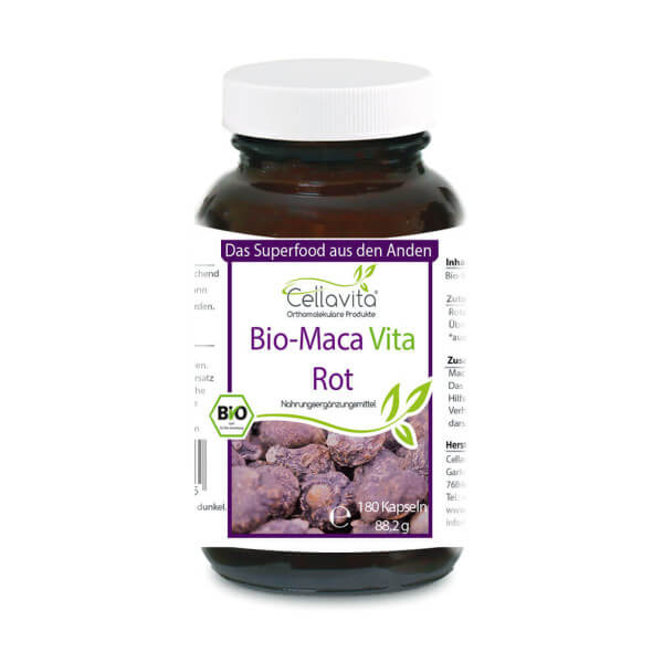 Bio-Maca Vita rot - 180 Kapseln im Glas