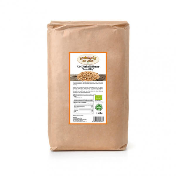 Saatengold Bio Ur-Dinkel Körner, keimfähig, 25kg Sack