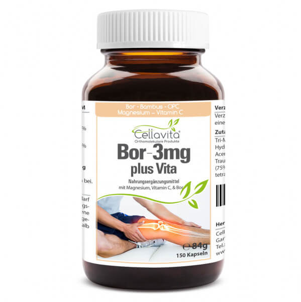 Bor 3mg plus Vita 150 Kapseln im Glas