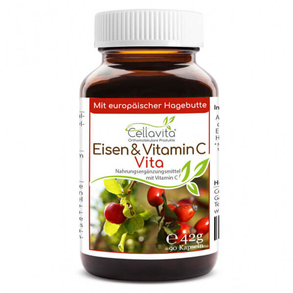 Eisen & Vitamin C Vita | 90 Kapseln im Glas