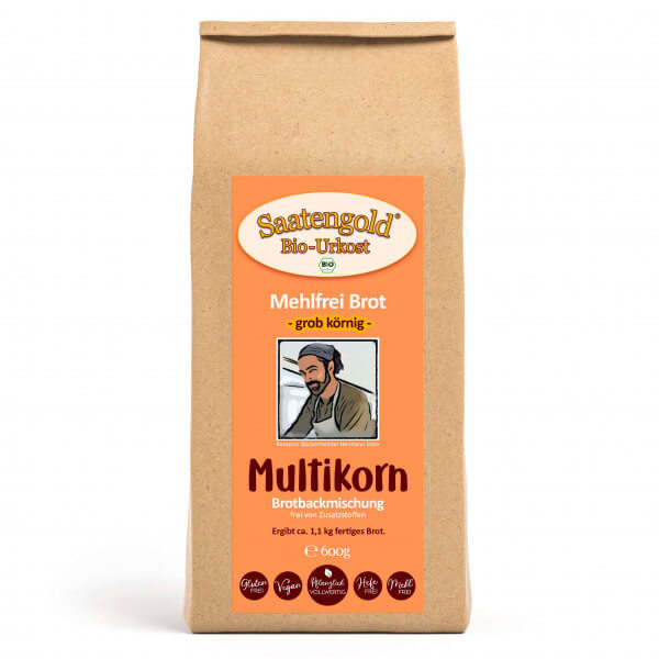 Mehlfreibrot Multikorn -grob körnig- Bio Brotbackmischung 600g