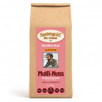 Mehlfreibrot Multi-Nuss -grob körnig- Bio Brotbackmischung 600g