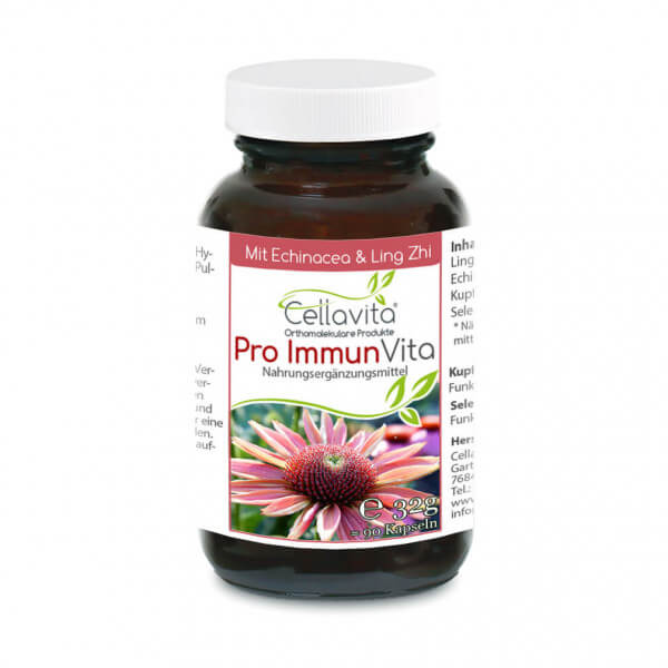 Pro Immun Vita 90 Kapseln (mit Echinacea + Ling Zhi) im Glas