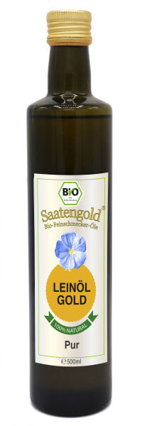 Saatengold-Bio-Feinschmecker-Öle &quot;Leinöl Pur&quot; 500ml