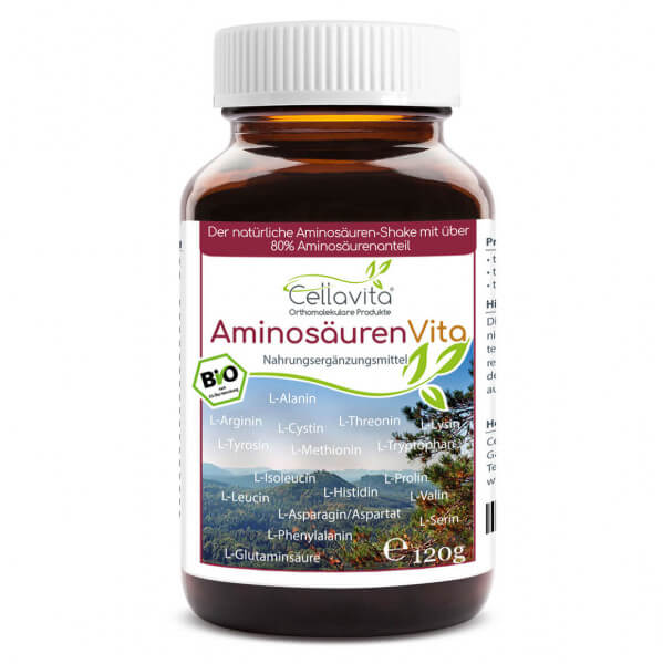 Bio Aminosäuren Vita (natürliche Aminosäuren & Proteine) 120g im Glas