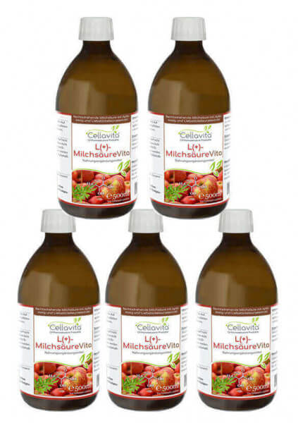 L(+)-MilchsäureVita Vorteilspaket 5 x 500 ml