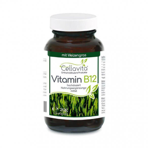 Vitamin B12 hochdosiert 60 Kapseln im Glas