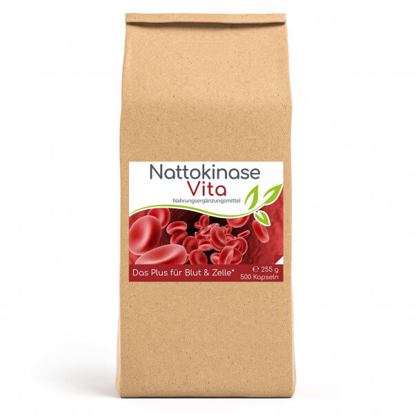 Nattokinase Vita (Das Plus für Blut & Zelle) 500 Kapseln Vorratsbeutel