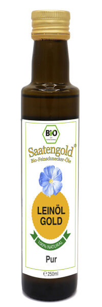 Saatengold-Bio-Feinschmecker-Öle "Leinöl Pur" 250ml