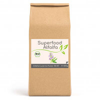 Superfood Alfalfa bio Pulver 400g im Vorratsbeutel