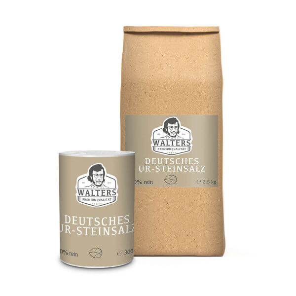 Deutsches Ur-Steinsalz 300g inklusive 2.5kg Nachfüllpack