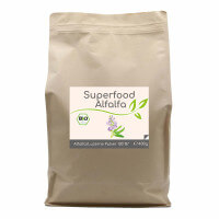 Superfood Alfalfa bio Pulver 400g im Vorratsbeutel