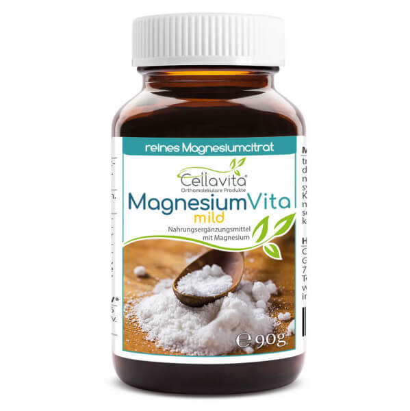 Magnesiumcitrat Vita 'mild' | 90g Pulver im Glas