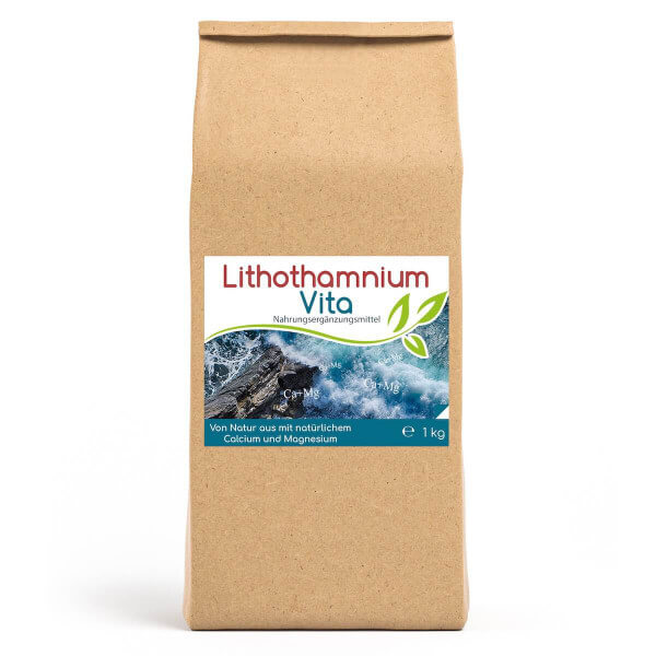 Lithothamnium Vita (100 % Rotalge) 8-Monatsvorrat - 1kg Vorratsbeutel
