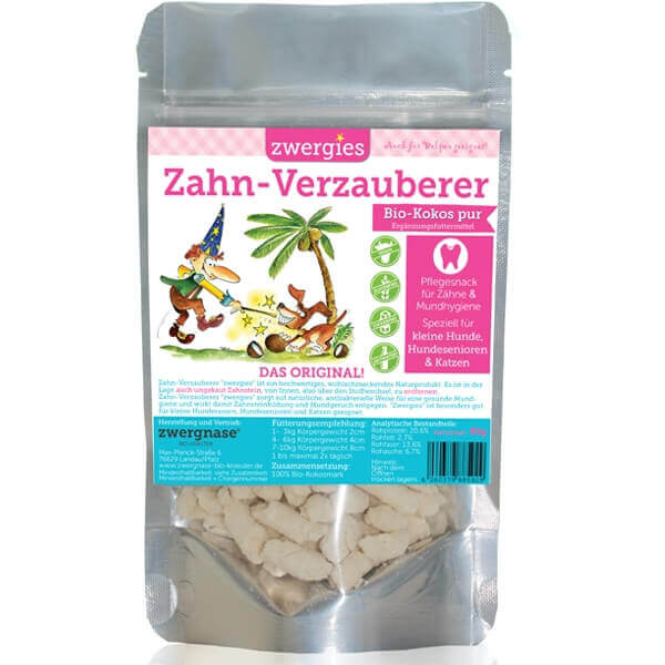 Zahn-Verzauberer "Zwergies" 90g Zahnpflegesnack für kleine Hunde und Katzen, bio