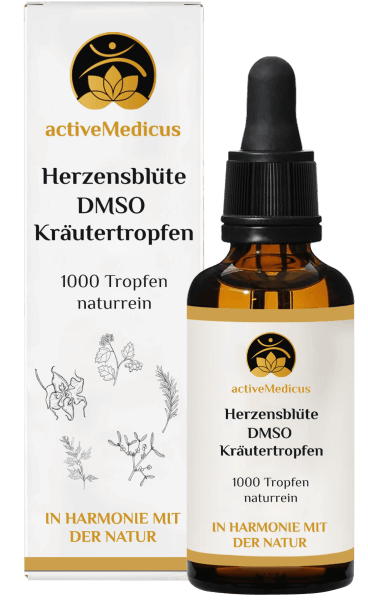 Herzensblüte DMSO Kräutertropfen (50 ml, 1000 Tropfen, Naturrein, Bio)