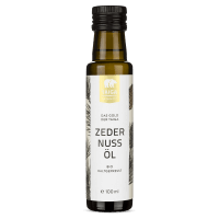 Naturbelassenes Sibirisches Bio-Zedernussöl, schonend kaltgepresst, 100 ml Flasche